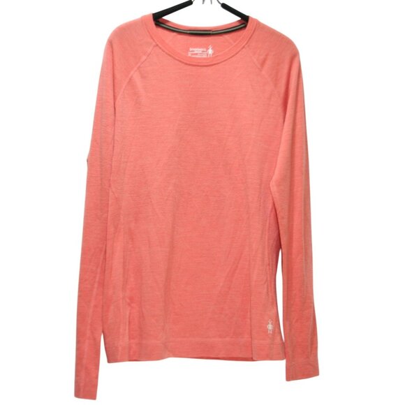 Smartwool Womens XL Merino 250 Long Sleeve Base Layer Top Coral Orange Outdoorsy - Picture 1 of 6